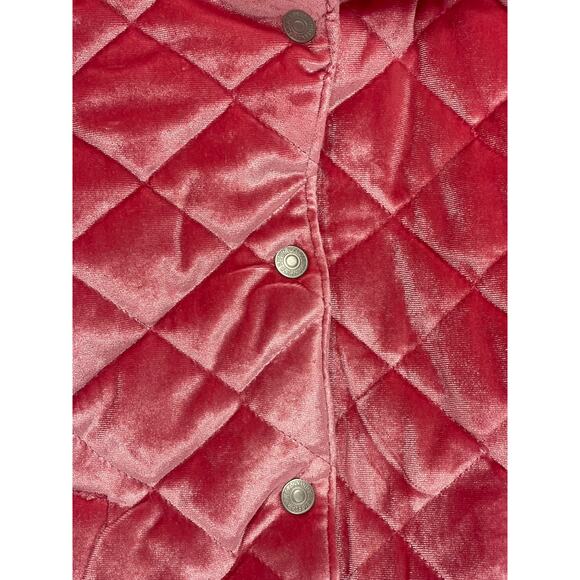 7 For All Mankind children's pink quilted hooded jacket. outerwear functional - Picture 6 of 11